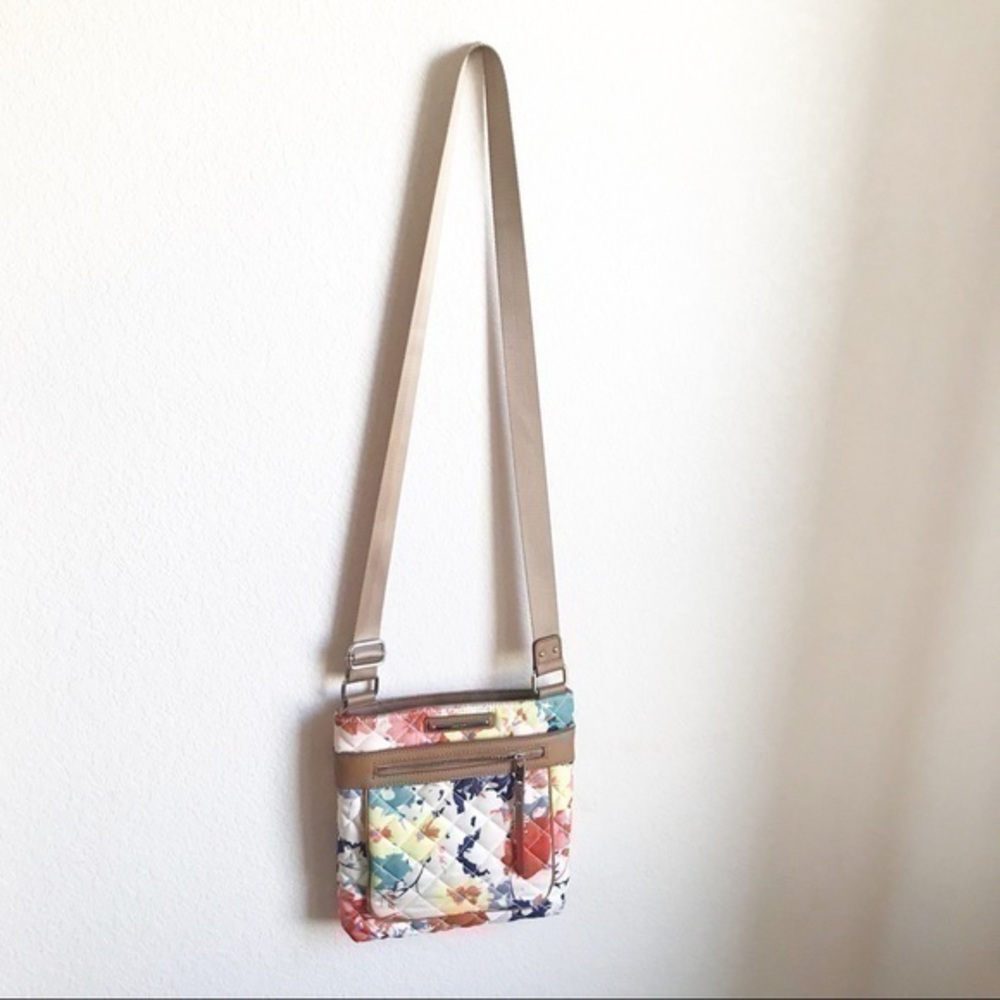 Nine West • Floral & Tan Crossbody Purse